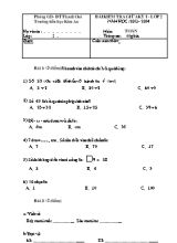 Đề kiểm tra giữa học kì I môn Toán + Tiếng Việt Lớp 2 - Năm học 2013-2014 - Trường TH Kim An